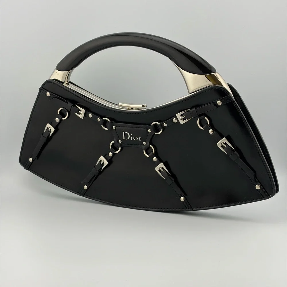 Dior Vintage RARE MINI 2003 Fall Bondage Clutch Limited Edition John Galliano - Picture 3 of 12